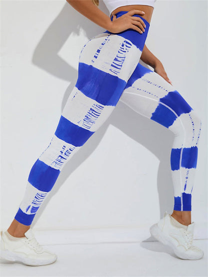 Tie Dye High Waist Yoga Pants - Brinxx Couture