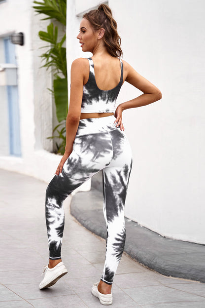 Tie-dye Crop Top and Leggings Set - Brinxx Couture