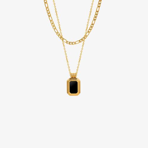 Titanium Steel Gold-Plated Pendant Necklace - Brinxx Couture