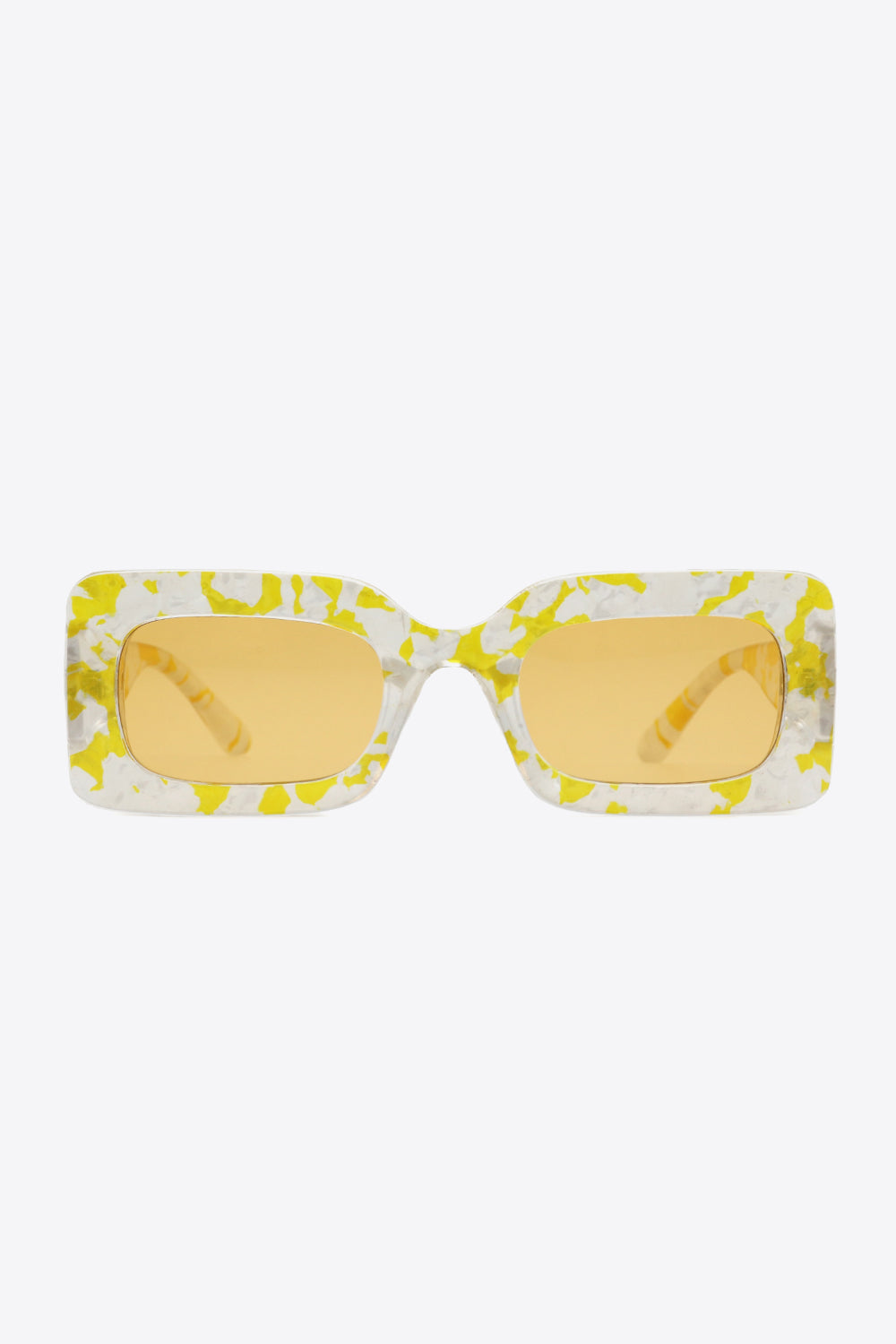 Tortoiseshell Rectangle Polycarbonate Sunglasses - Brinxx Couture