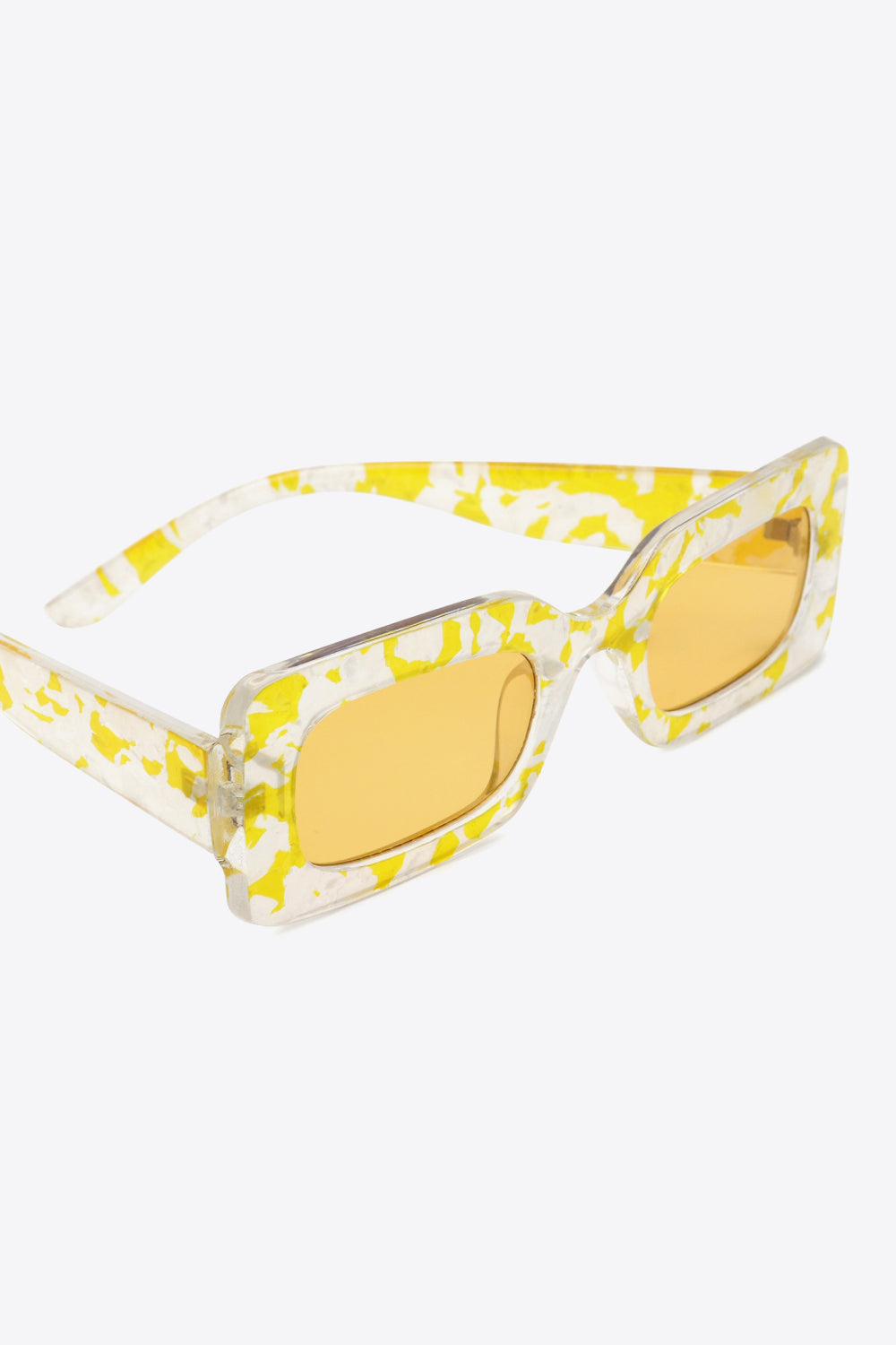 Tortoiseshell Rectangle Polycarbonate Sunglasses - Brinxx Couture