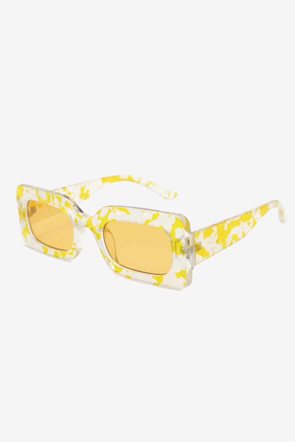 Tortoiseshell Rectangle Polycarbonate Sunglasses - Brinxx Couture