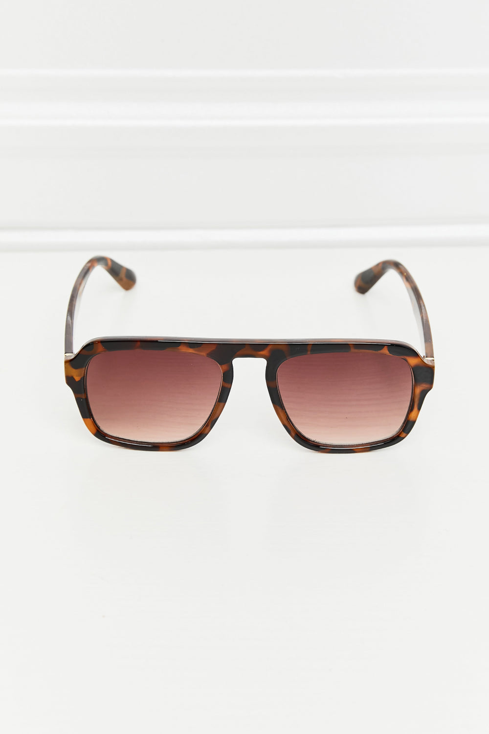 Tortoiseshell Square Polycarbonate Frame Sunglasses - Brinxx Couture