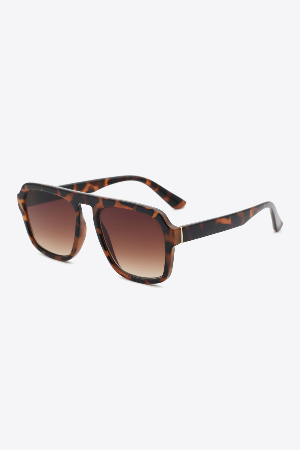 Tortoiseshell Square Polycarbonate Frame Sunglasses - Brinxx Couture