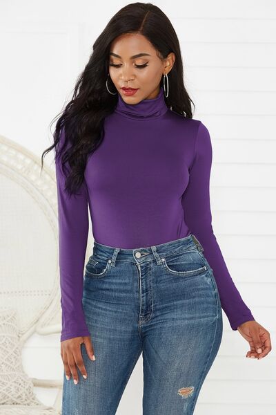 Turtleneck Long Sleeve Bodysuit - Brinxx Couture