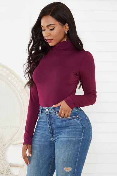 Turtleneck Long Sleeve Bodysuit - Brinxx Couture