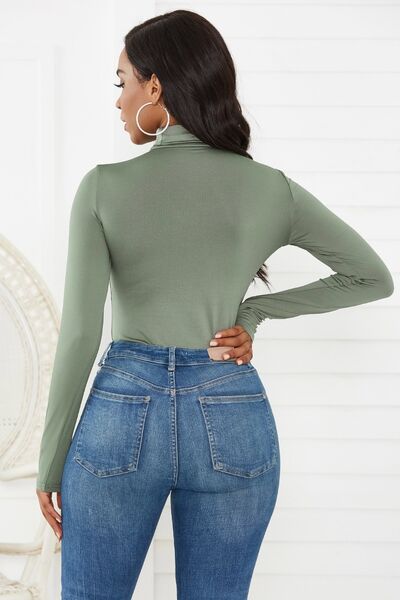 Turtleneck Long Sleeve Bodysuit - Brinxx Couture