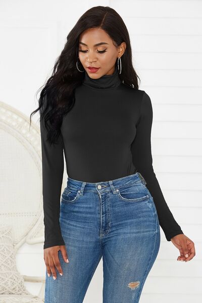 Turtleneck Long Sleeve Bodysuit - Brinxx Couture