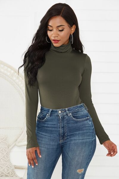 Turtleneck Long Sleeve Bodysuit - Brinxx Couture