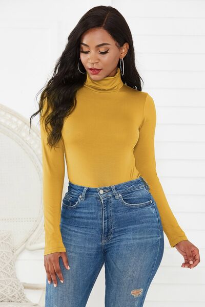 Turtleneck Long Sleeve Bodysuit - Brinxx Couture