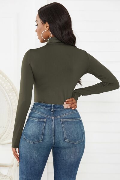 Turtleneck Long Sleeve Bodysuit - Brinxx Couture