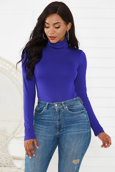 Turtleneck Long Sleeve Bodysuit - Brinxx Couture