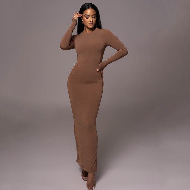 A stylish Two Tone Full Length Bodycon Dress for women. this piece adds a touch of elegance to your outfit - Brinxx Couture