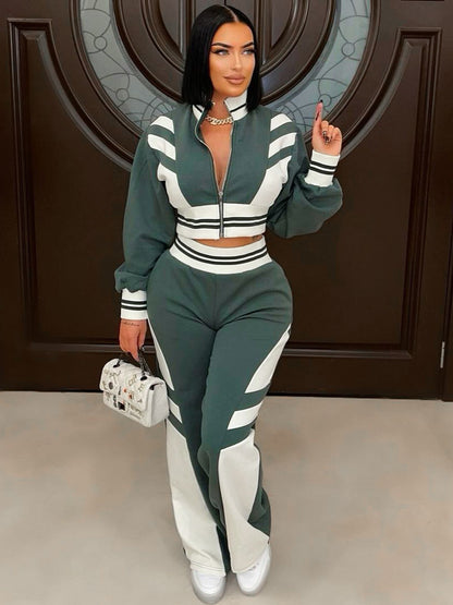 A stylish Two Tone Sexy Track Suit for women. this piece adds a touch of elegance to your outfit - Brinxx Couture