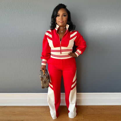 A stylish Two Tone Sexy Track Suit for women. this piece adds a touch of elegance to your outfit - Brinxx Couture