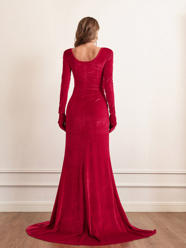 Velvet Maxi Dress - Brinxx Couture