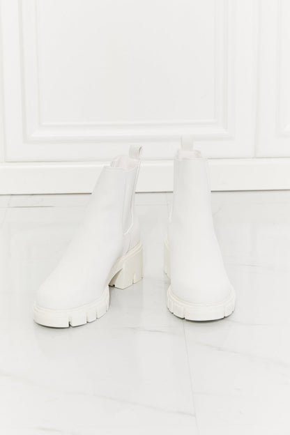 White Lug Sole Chelsea Boots - Brinxx Couture