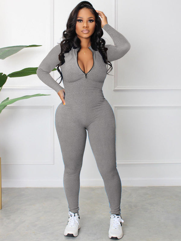 Women's Zip-up Jumpsuit - Brinxx Couture