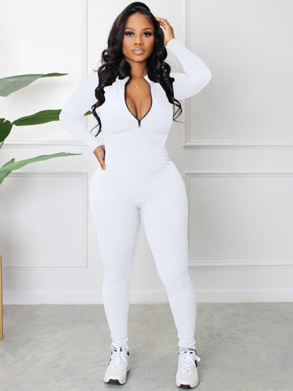 Women's Zip-up Jumpsuit - Brinxx Couture