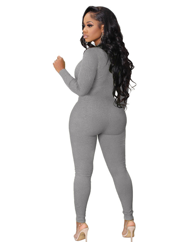 Women's Zip-up Jumpsuit - Brinxx Couture