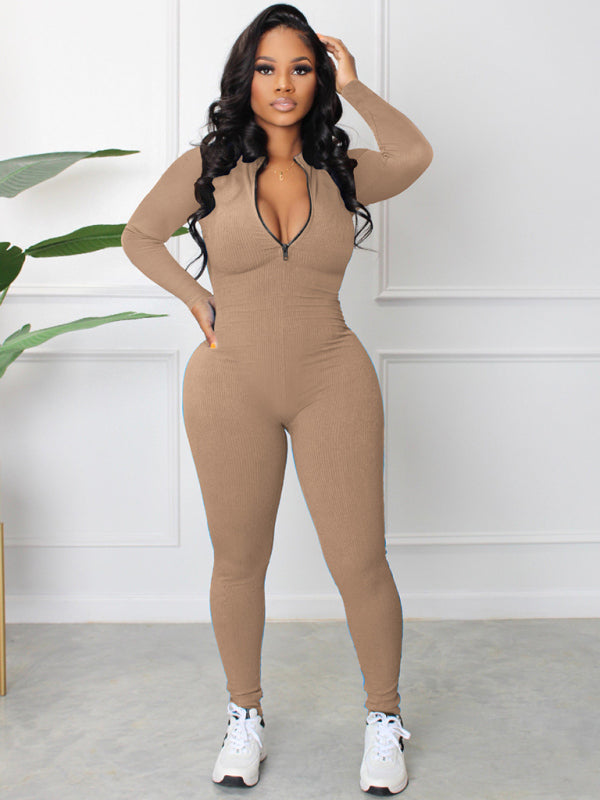 Women's Zip-up Jumpsuit - Brinxx Couture