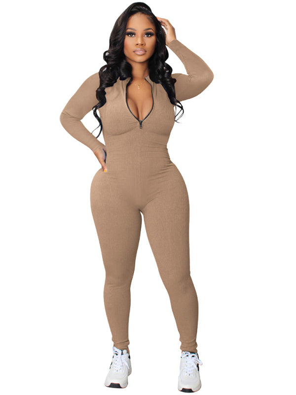 Women's Zip-up Jumpsuit - Brinxx Couture