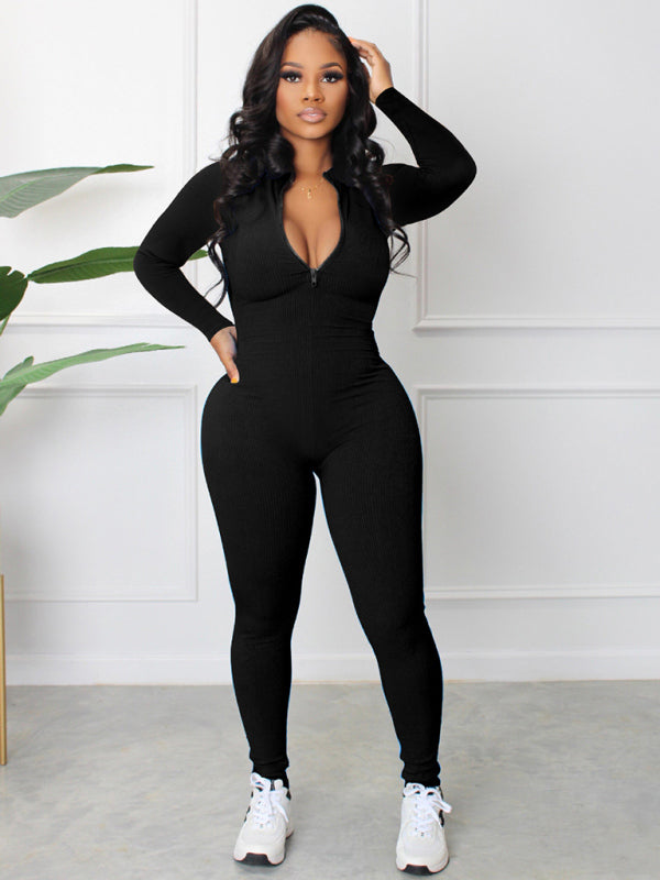 Women's Zip-up Jumpsuit - Brinxx Couture