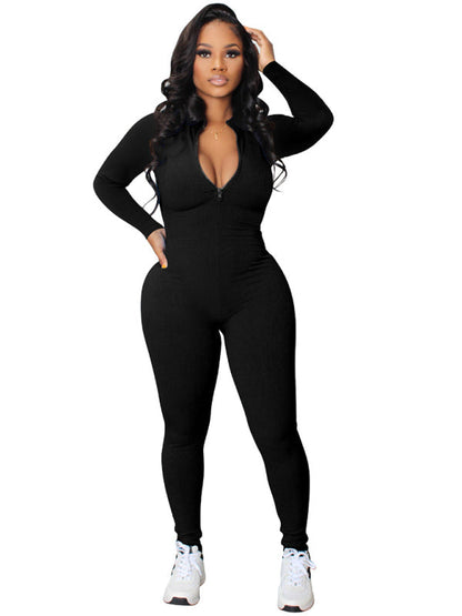 Women's Zip-up Jumpsuit - Brinxx Couture