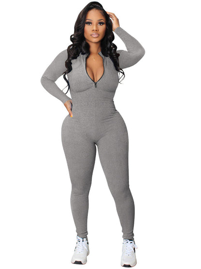 Women's Zip-up Jumpsuit - Brinxx Couture