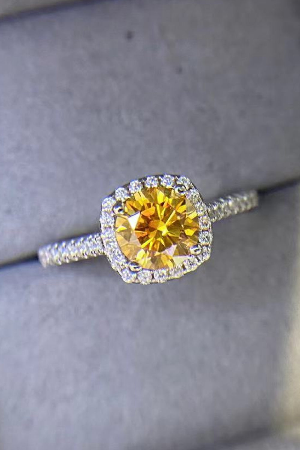 Yellow 3 Carat Moissanite Ring - Brinxx Couture