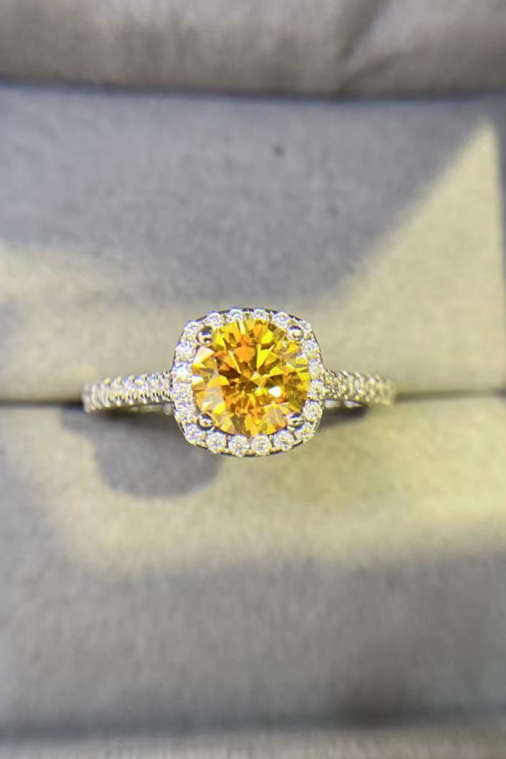 Yellow 3 Carat Moissanite Ring - Brinxx Couture