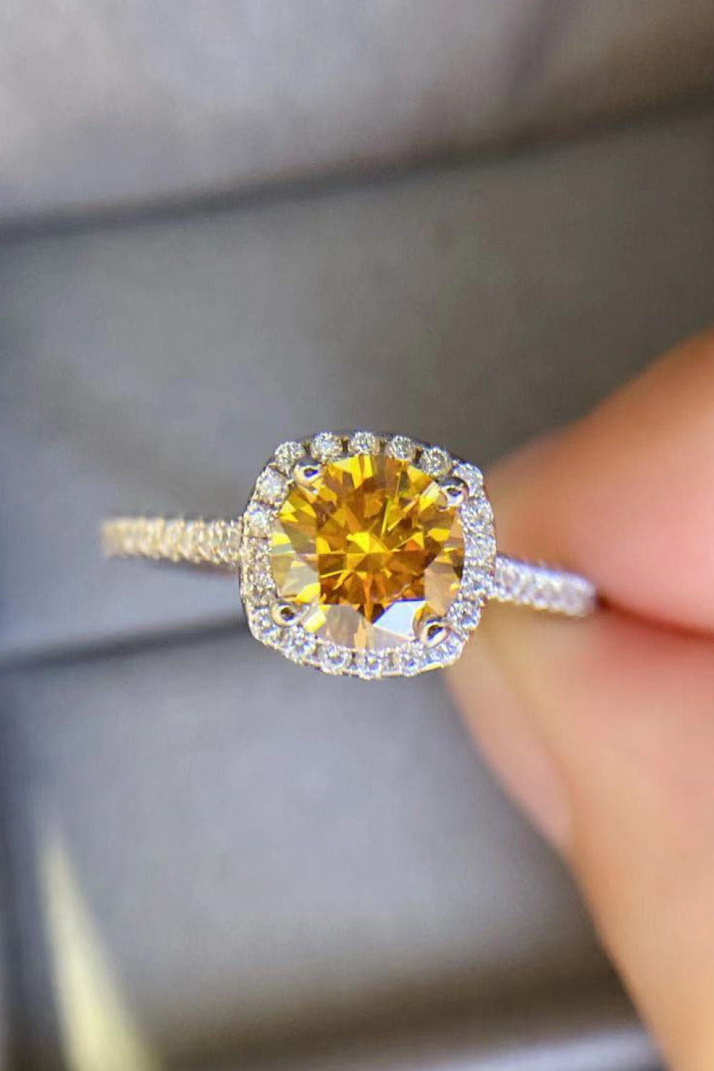 Yellow 3 Carat Moissanite Ring - Brinxx Couture