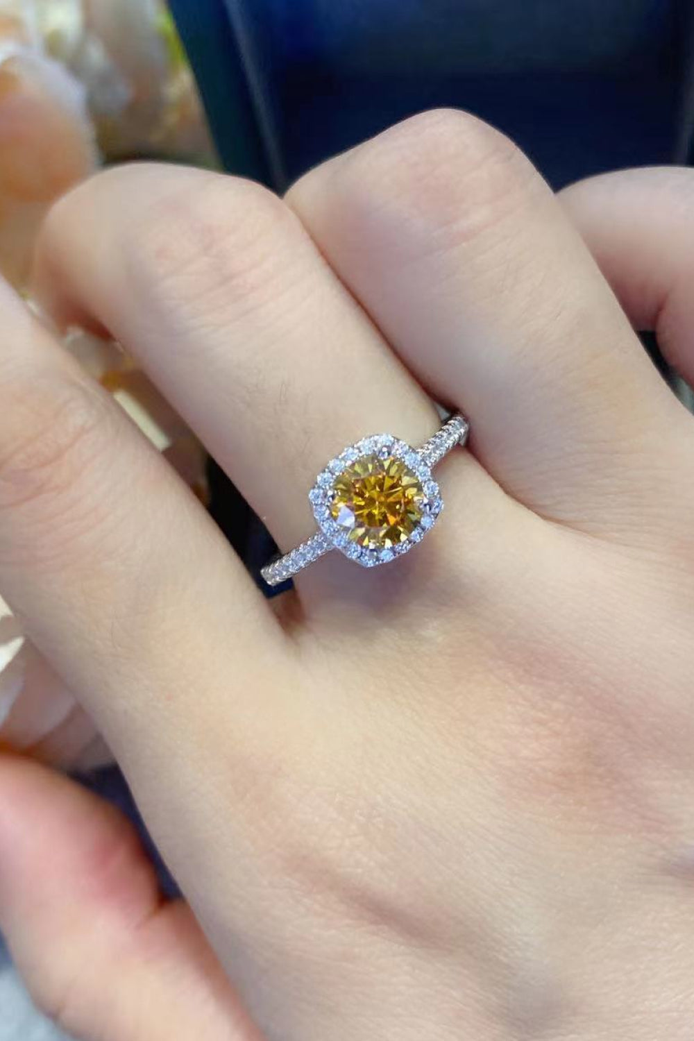 Yellow 3 Carat Moissanite Ring - Brinxx Couture