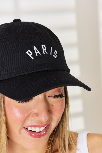 A stylish Destination Embroidered City Baseball Cap for women. this piece adds a touch of elegance to your outfit - Brinxx Couture