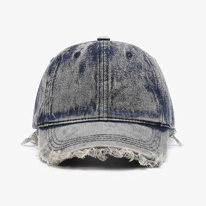 Raw Hem Cotton Baseball Cap - Brinxx Couture