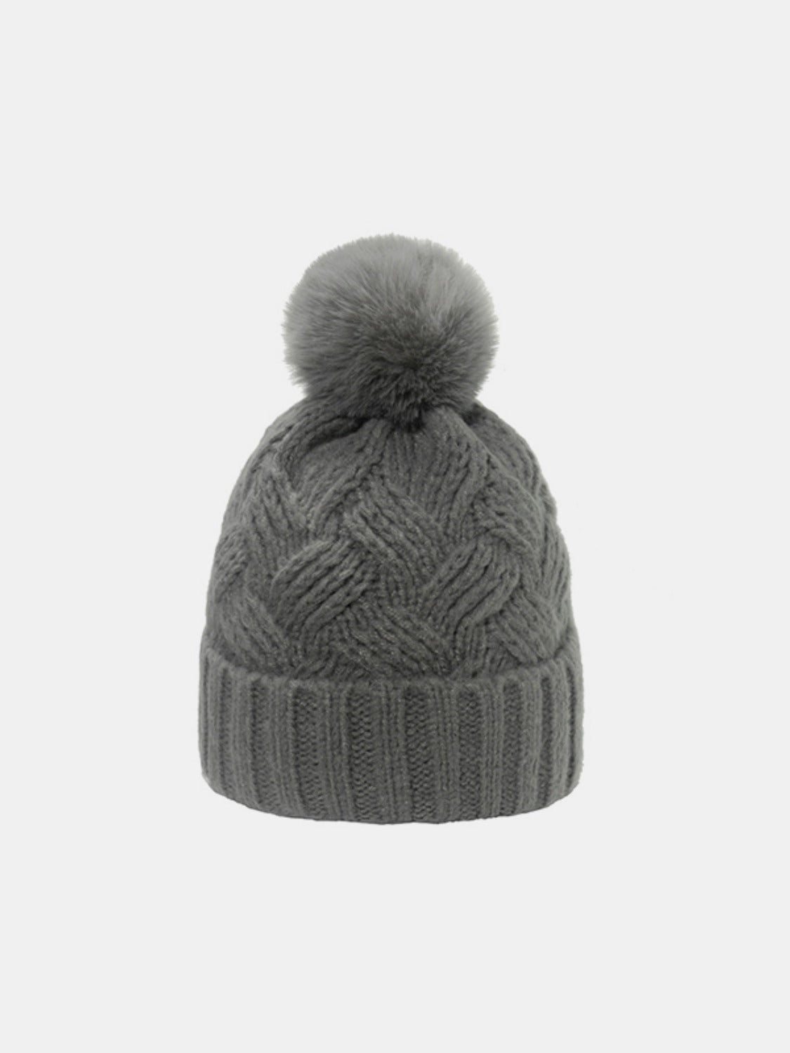 Roll Rim Cable-Knit Hat - Brinxx Couture