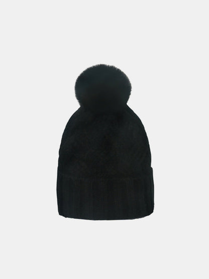 Roll Rim Cable-Knit Hat - Brinxx Couture