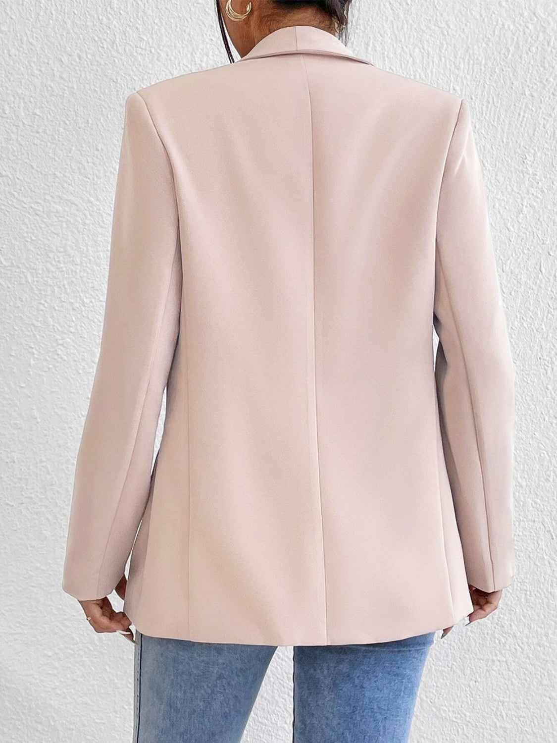 Shawl Collar Long Sleeve Blazer - Brinxx Couture