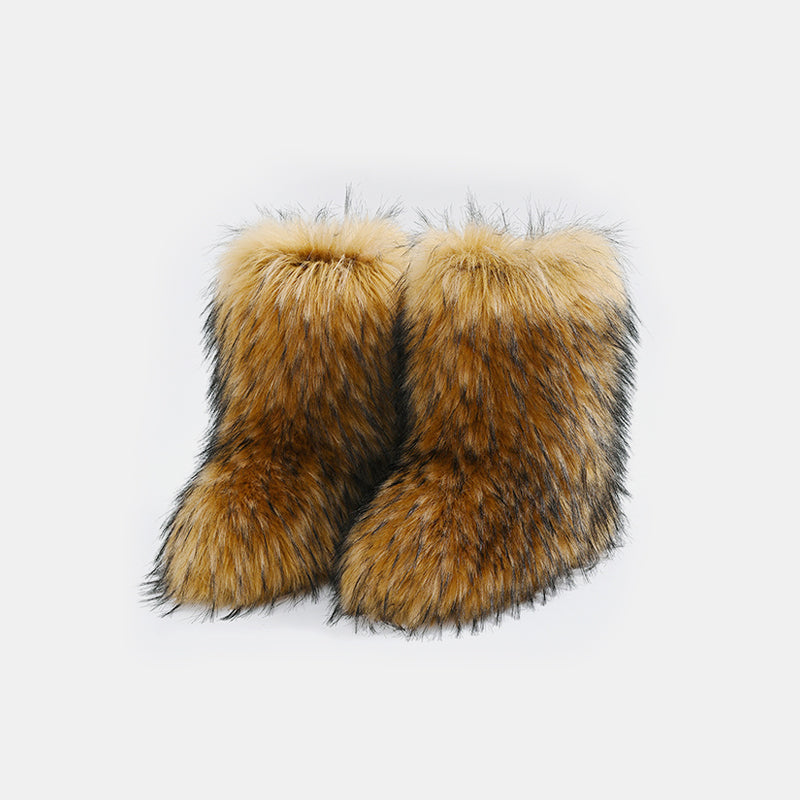 Thermal Fuzzy Platform Boots - Brinxx Couture