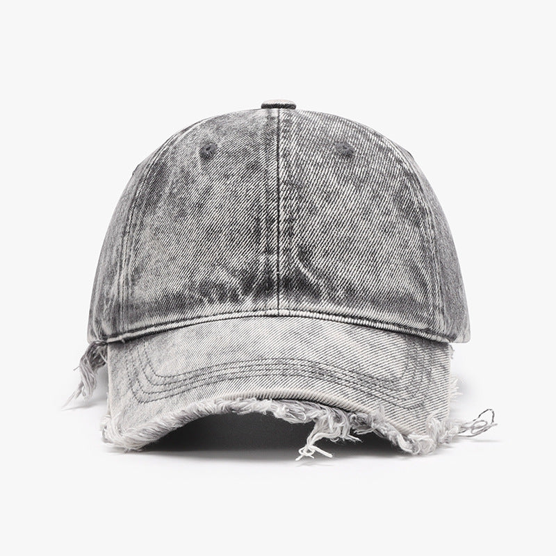 Raw Hem Cotton Baseball Cap - Brinxx Couture