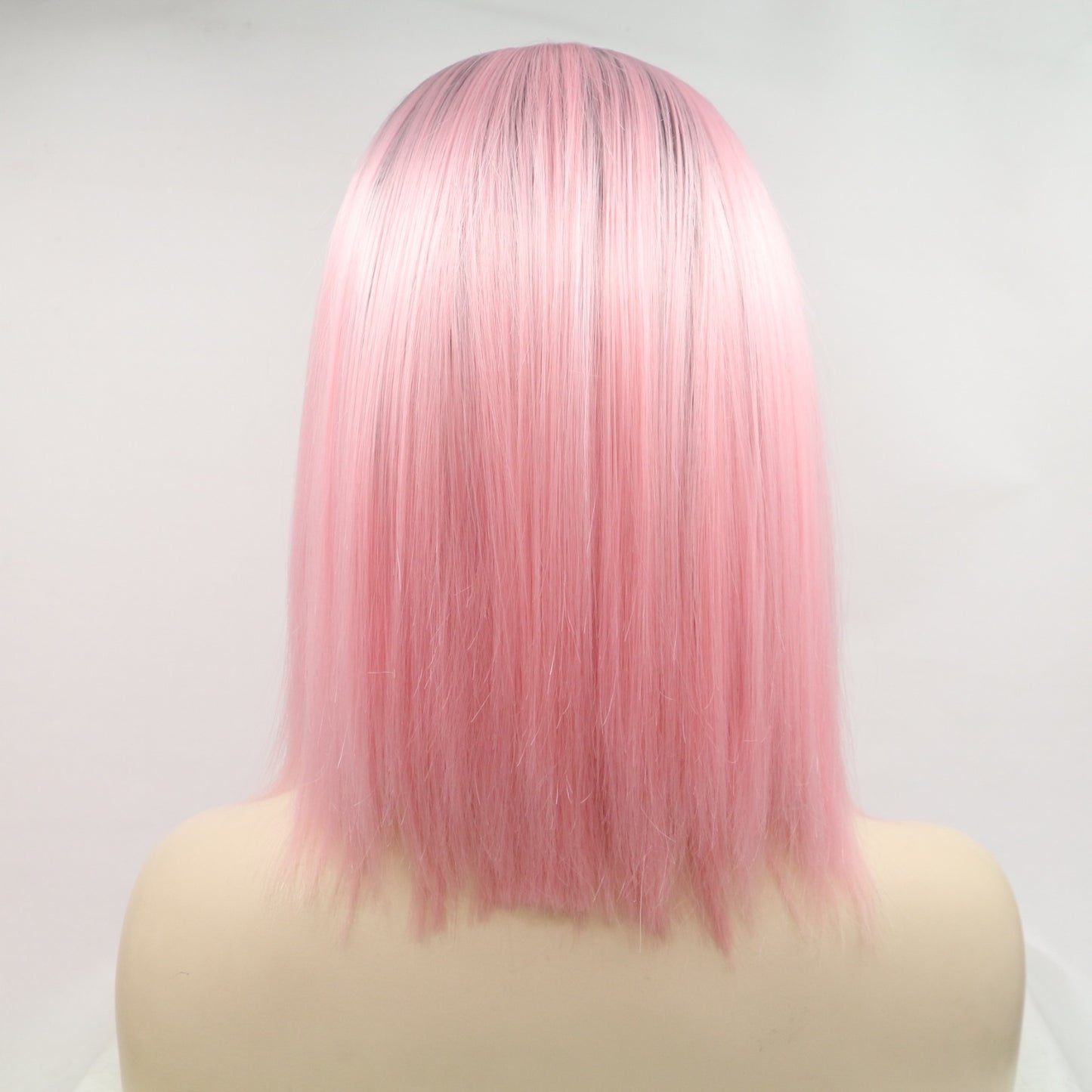 Pink Straight Lace Front Synthetic Wig 12" - Brinxx Couture