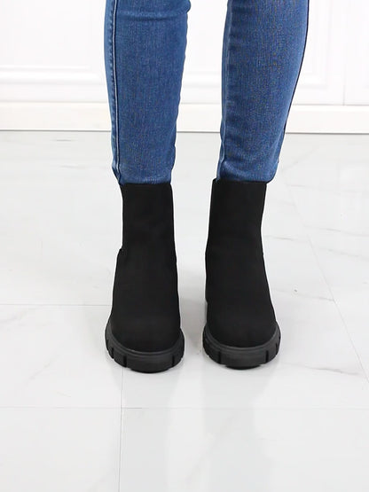 Black Lug Sole Chelsea Boots