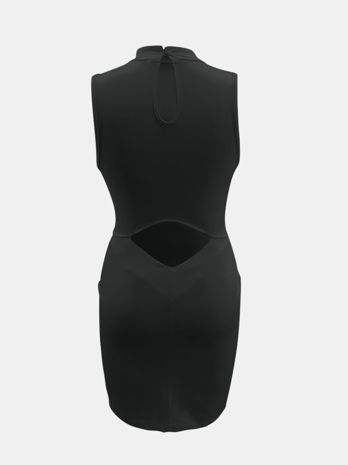 Cutout Mock Neck Sleeveless Dress - Brinxx Couture