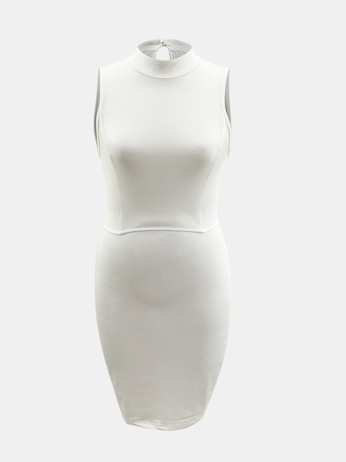 Cutout Mock Neck Sleeveless Dress - Brinxx Couture