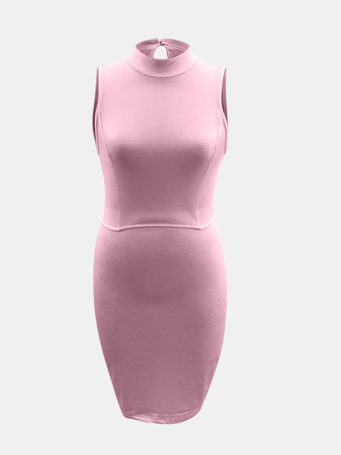 Cutout Mock Neck Sleeveless Dress - Brinxx Couture