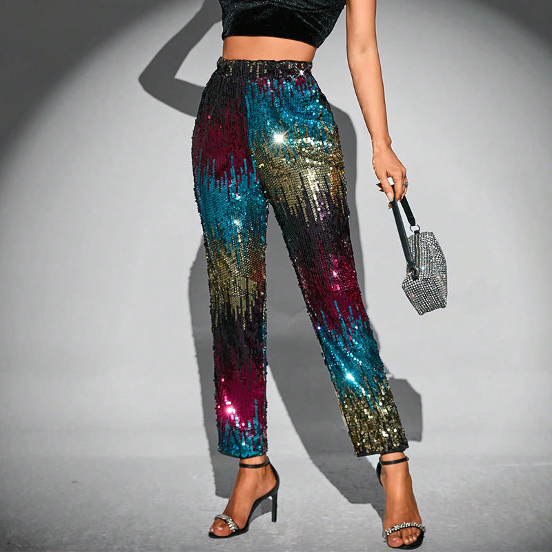 Sequin High Waist Party Pants - Brinxx Couture