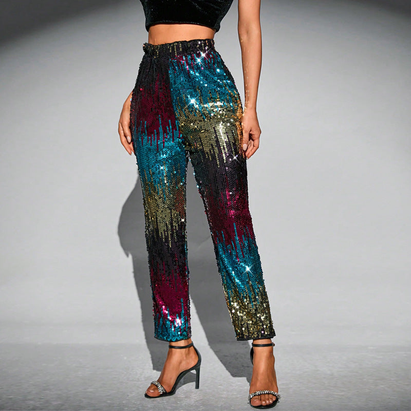 Sequin High Waist Party Pants - Brinxx Couture